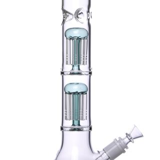 Бонг Double Perc Turquoise - фото 2