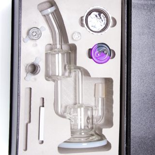 Бонг Grace Glass Double Chamber White в кейсе - фото 2