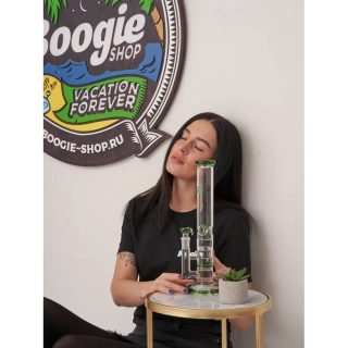 Бонг Grace Glass Hammer Green Parallel - фото 4