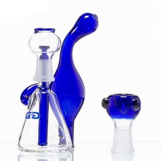 Бонг Grace Glass Mini Bubbler Recycler Blue