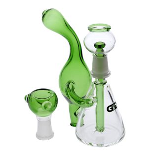 Бонг Grace Glass Mini Bubbler Recycler Green