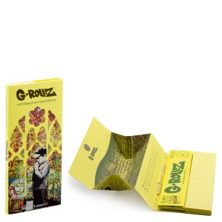 Бумажки G-Rollz Banksy's Graffiti Bamboo Unbleached Tips King Size