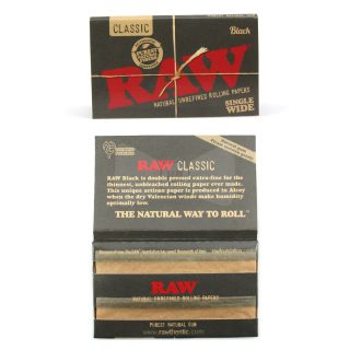 Бумажки RAW Black Single Wide 100 штук - фото 2