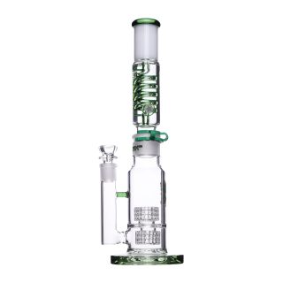 Бонг Phoenix Double Matrix Spiral Green
