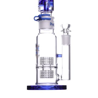 Бонг Phoenix Double Matrix Spiral Blue - фото 2