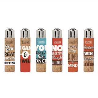 Зажигалка Clipper™ Positive Phrases Cork Cover