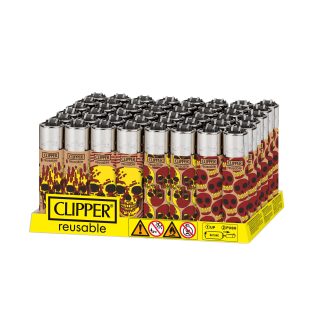 Зажигалка Clipper™ Skulls Fire - фото 2