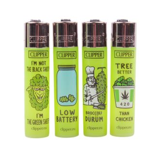 Зажигалка Clipper Think Weed