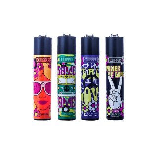 Зажигалка Clipper Hippie Color